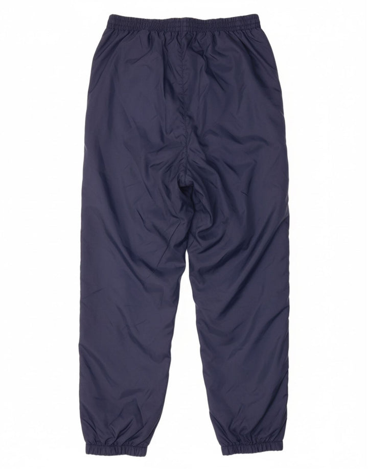 VINTAGE Mens Tracksuit Trousers Joggers Medium Navy Blue Colourblock