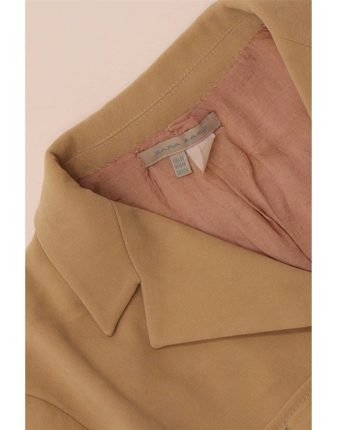 Zara Veste Blazer 3 Boutons Femme UK 12 Beige Moyen