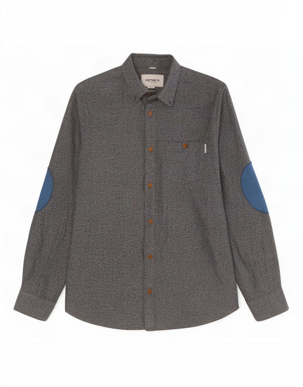 Carhartt Chemise de travail coupe régulière pour homme en coton moucheté bleu marine moyen