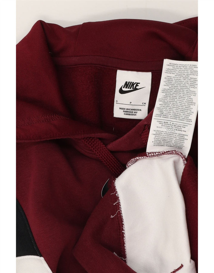 NIKE Pull à capuche graphique pour homme en coton color block petit marron