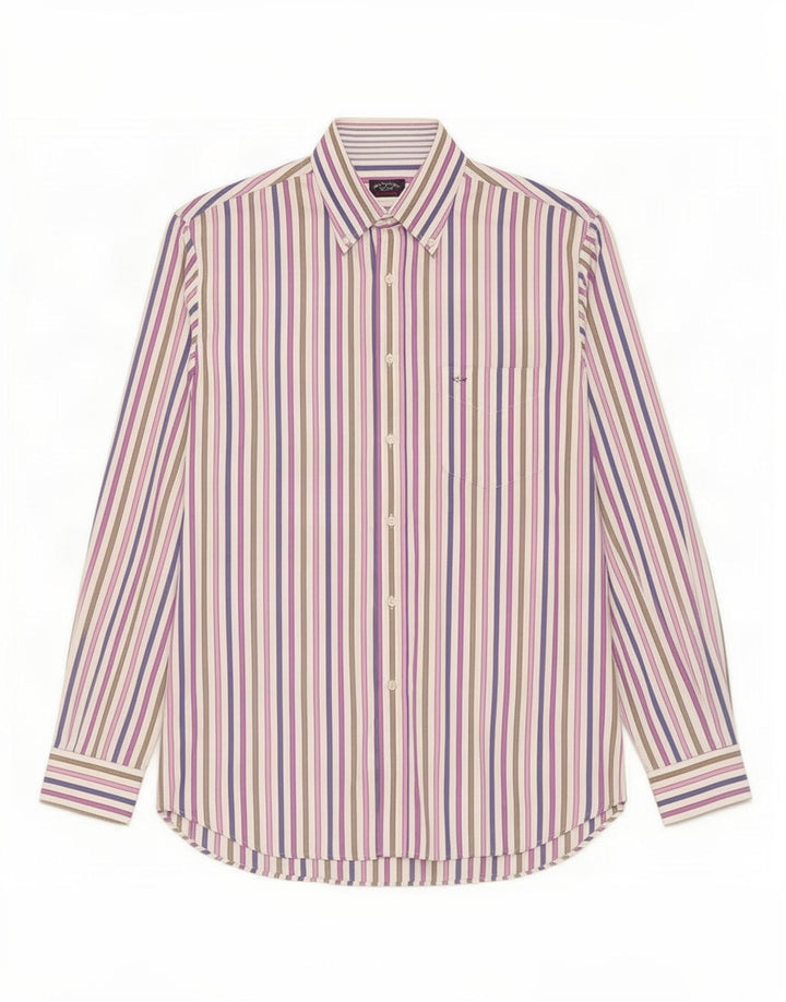 Paul & Shark Chemise Homme Taille 42 Large Rayé Multicolore