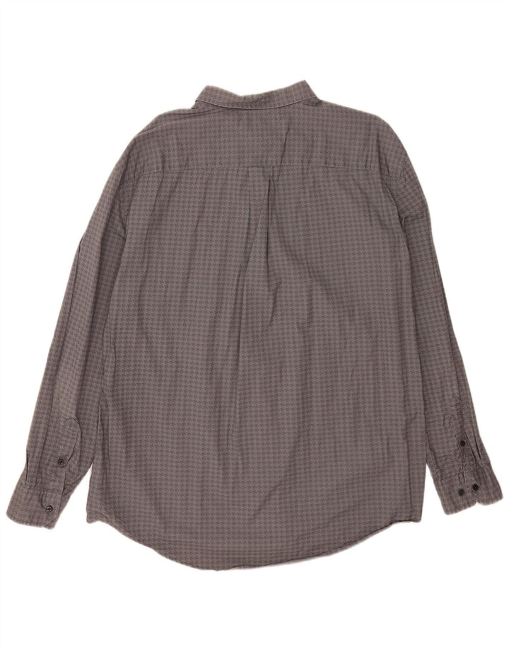 Tommy Hilfiger Chemise sur mesure pour homme 2XL Gris pied-de-poule en coton