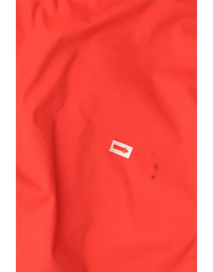 JACK WOLFSKIN Womens Hooded Rain Jacket UK 10 Small  Red Colourblock Vintage Jack Wolfskin and Second-Hand Jack Wolfskin from Messina Hembry 
