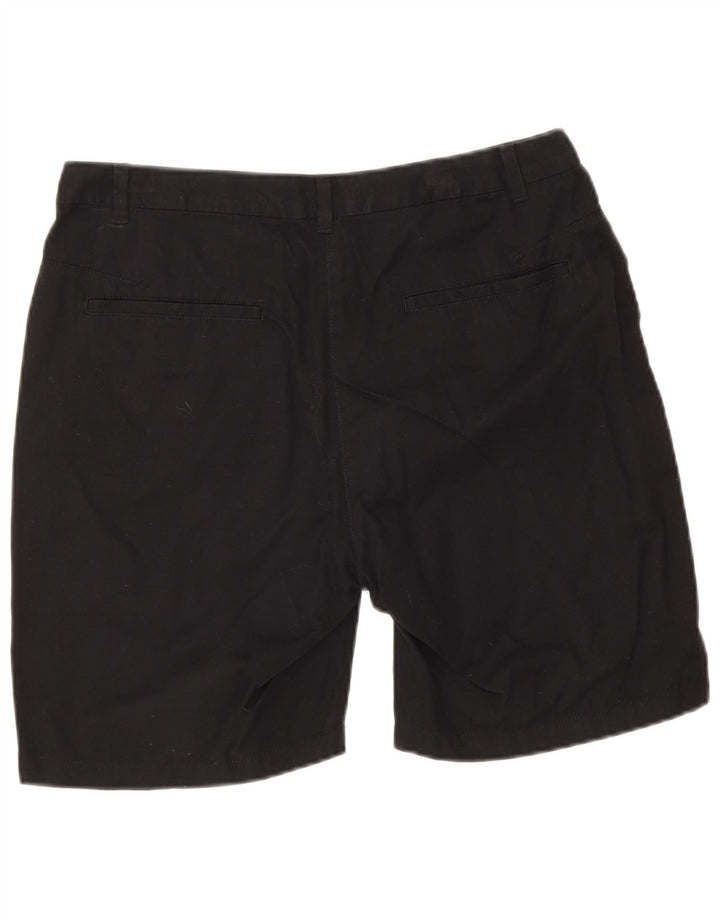 Marks & Spencer Short Chino Femme UK 12 Moyen W30 Coton Noir