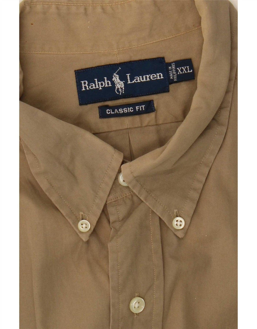 Ralph Lauren Chemise coupe classique pour homme 2XL Beige