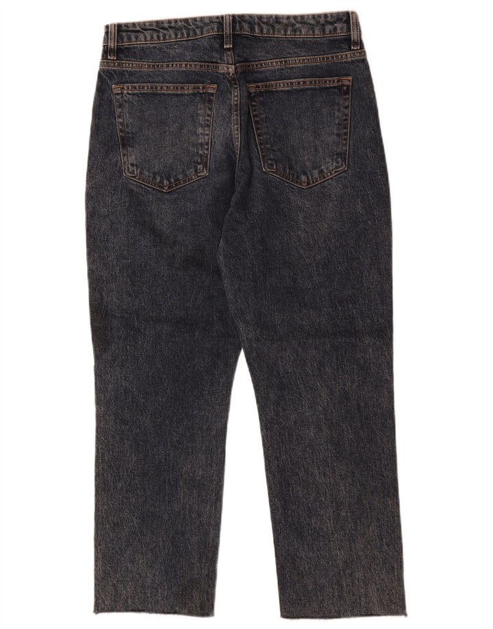 Topshop Jean court W30 L25 en coton noir pour femme