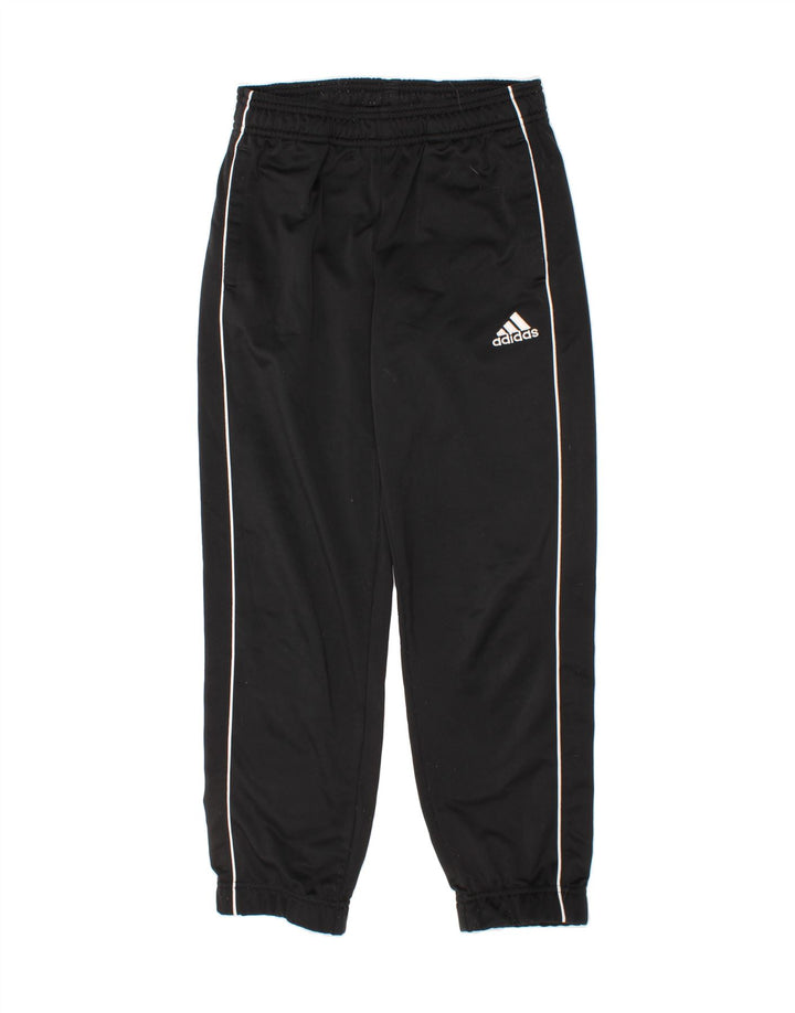 ADIDAS Boys Tracksuit Trousers Joggers 9-10 Years  Black Polyester Vintage Adidas and Second-Hand Adidas from Messina Hembry 