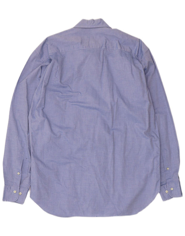 Trussardi Jeans Chemise Homme Taille 40 15 1/2 Bleu Moyen Coton