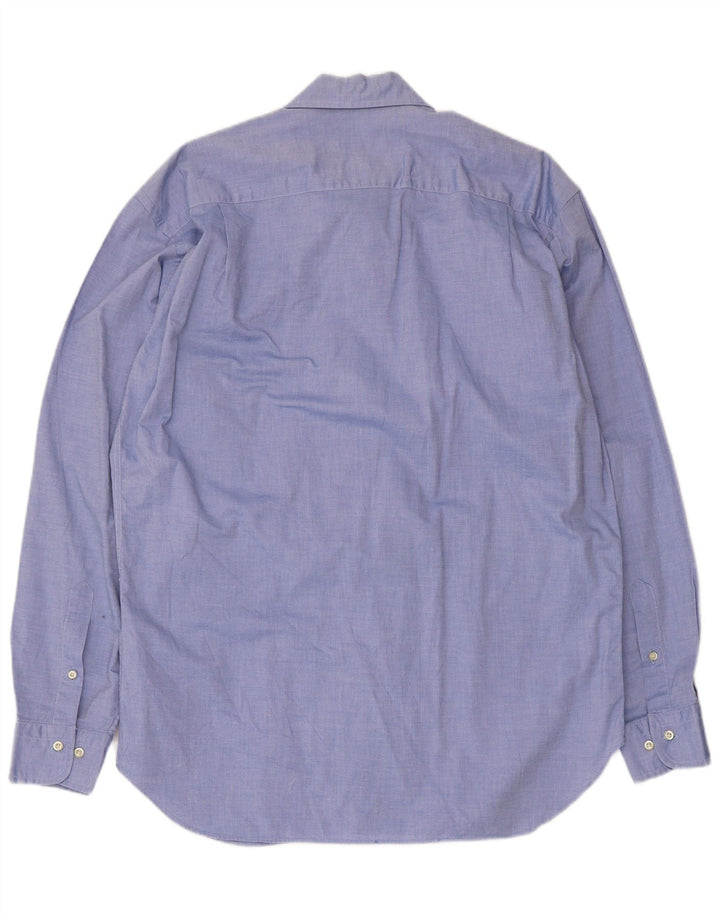 Trussardi Jeans Chemise Homme Taille 40 15 1/2 Bleu Moyen Coton