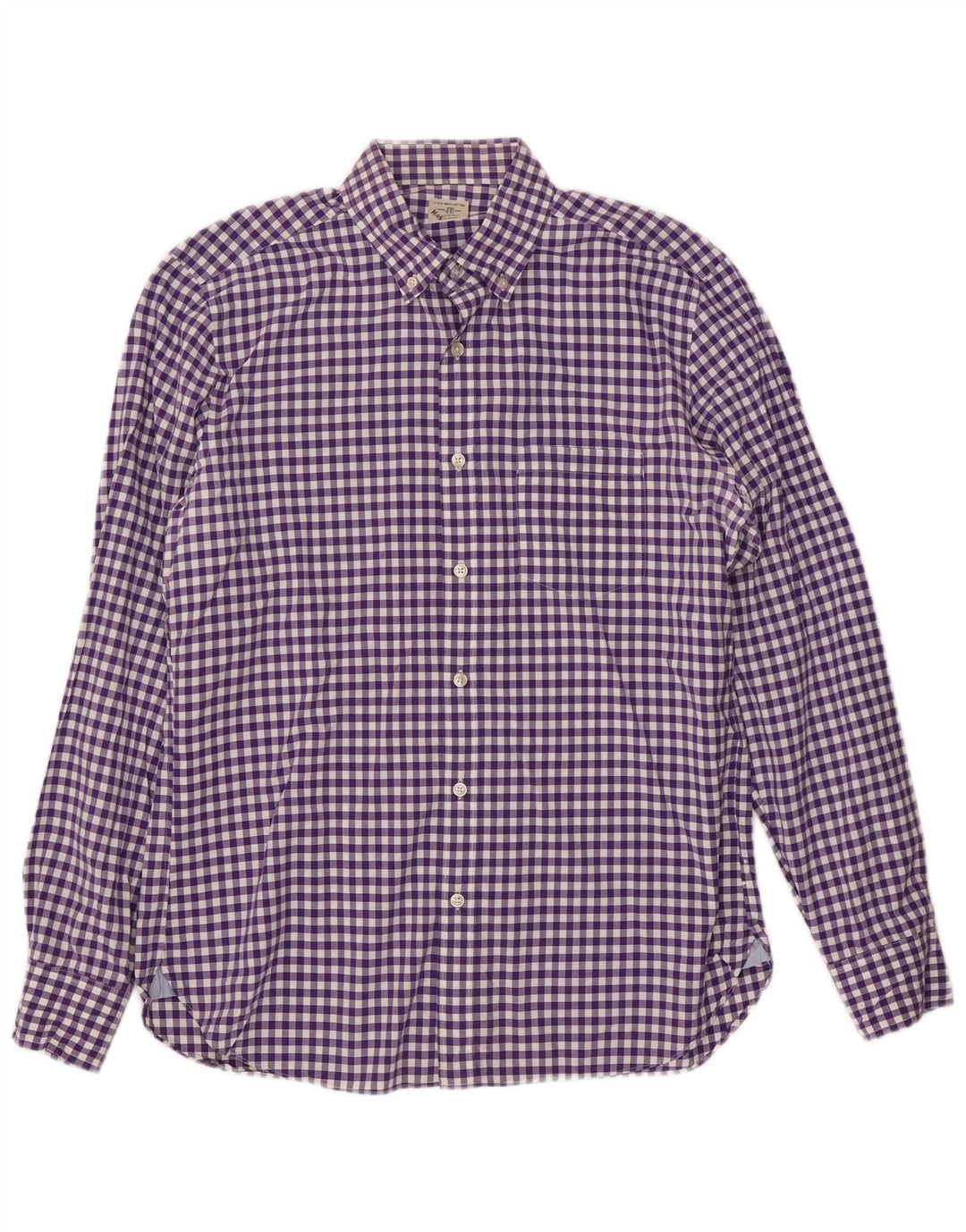 J. CREW Chemise Homme Taille 15 1/2 Coton Vichy Violet Moyen