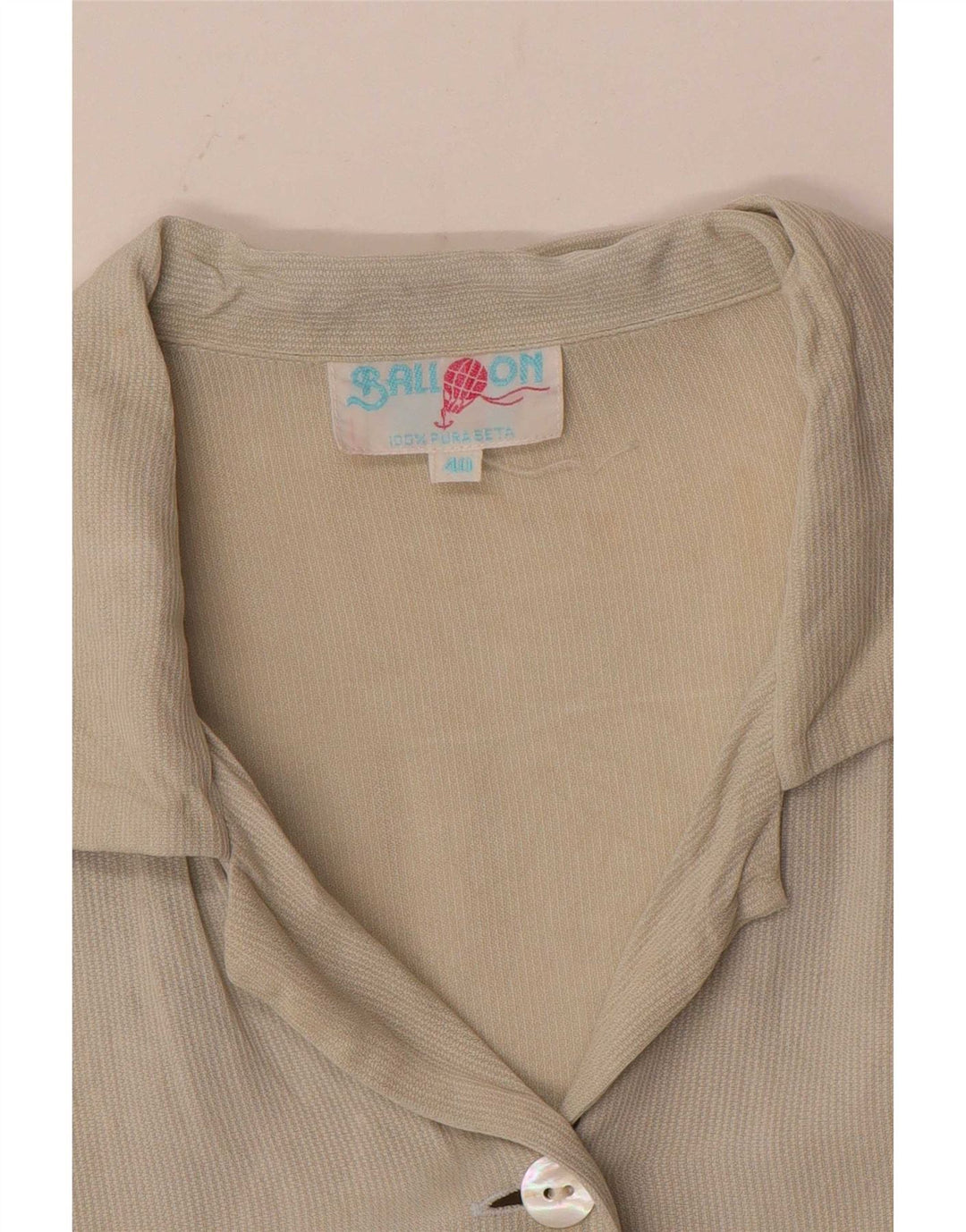 Chemise à Manches Courtes Femme Balloon EU 40 Soie Beige Moyen