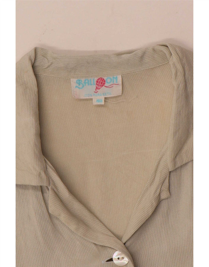 Chemise à Manches Courtes Femme Balloon EU 40 Soie Beige Moyen