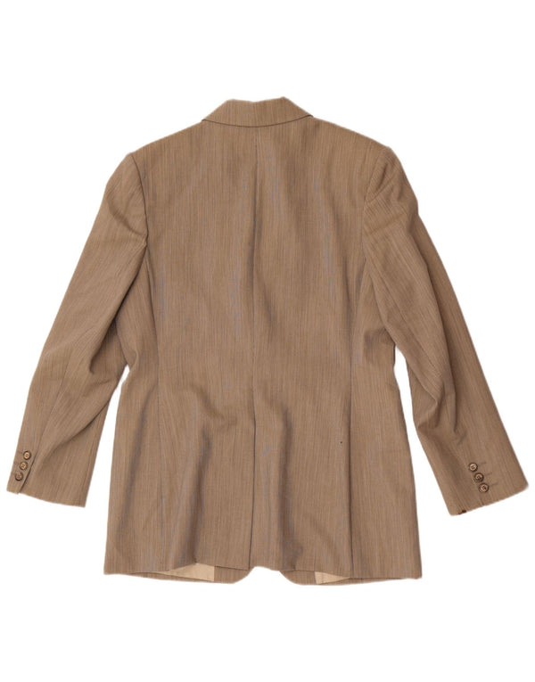 Marks & Spencer Veste blazer à 1 bouton pour femme UK 14 Grande laine vierge marron