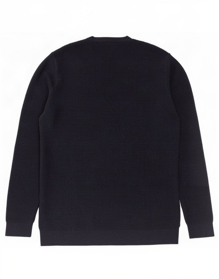 Zara Pull Col Ras Du Cou Homme Bleu Marine Moyen