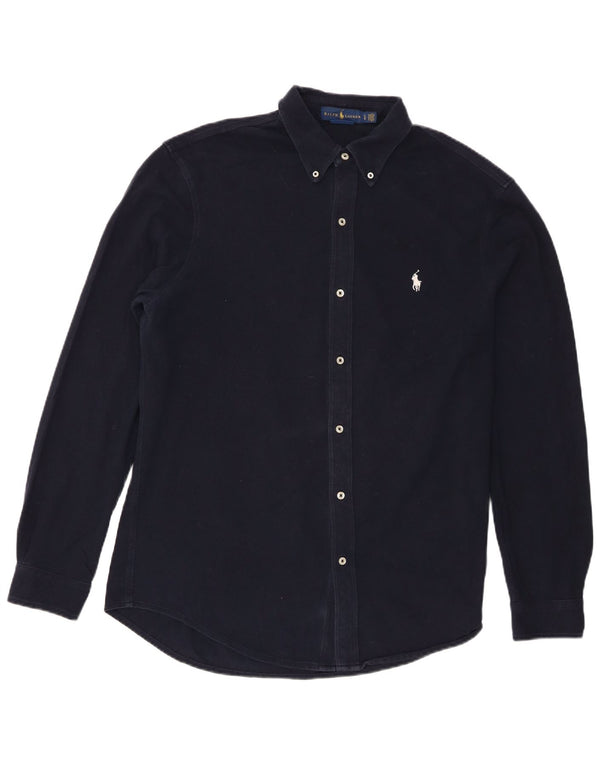 Ralph Lauren Chemise Homme Large Bleu Marine Coton