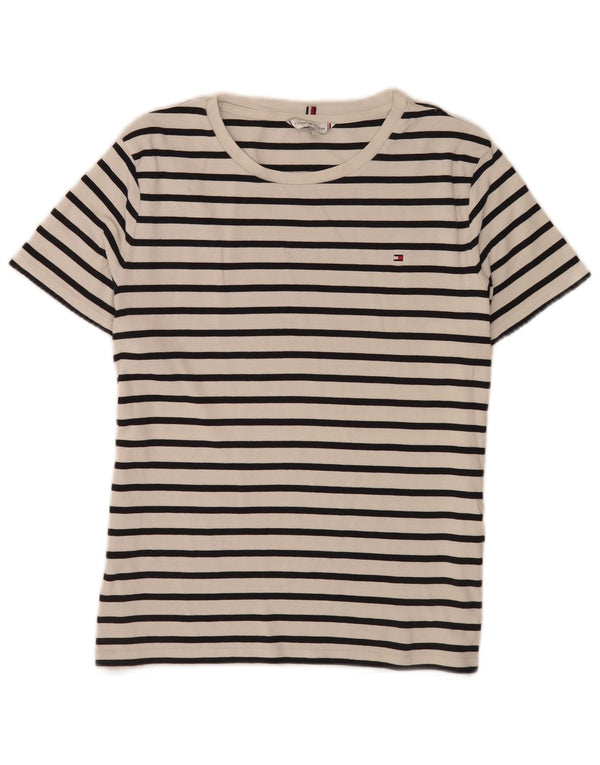 Tommy Hilfiger Womens T-Shirt Top UK 20 2XL White Striped Nautical