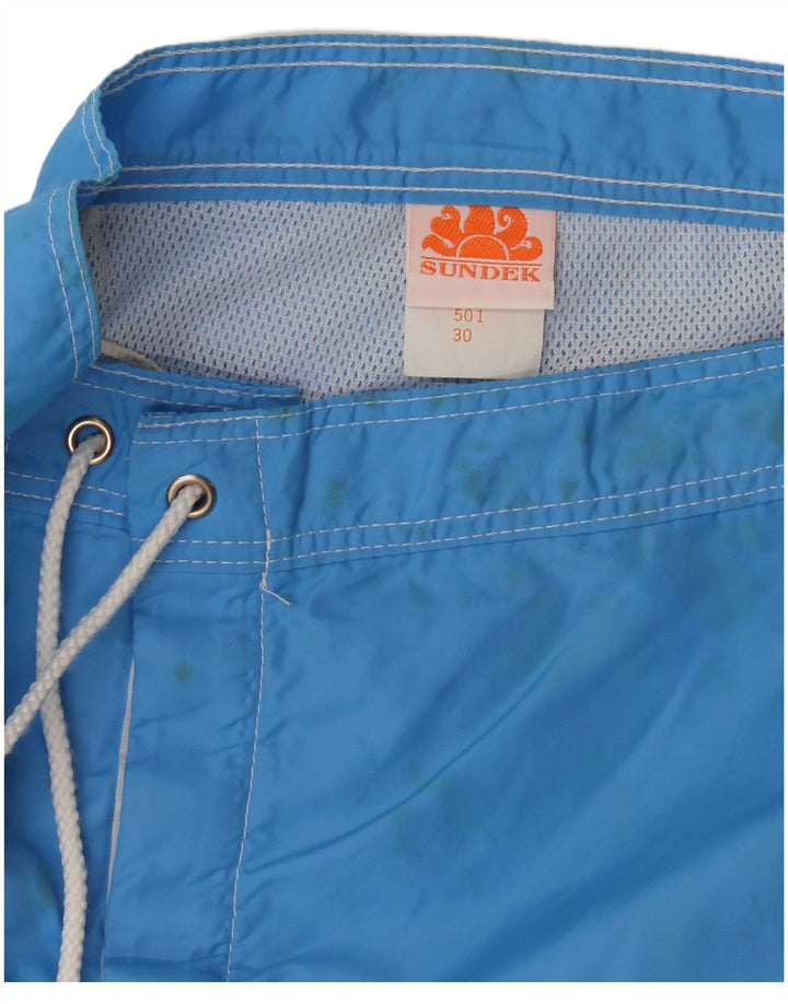 Sundek Short de Bain Homme Nylon Rayé Bleu Moyen