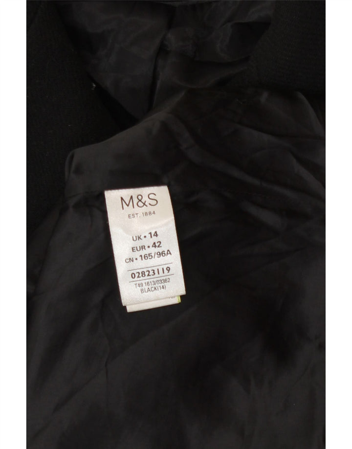 Marks & Spencer Caban femme UK 14 Large Noir Polyester