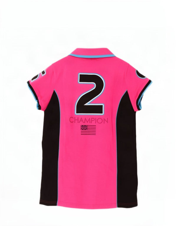 U.S. Polo Assn. Chemise Graphique Femme UK 44 Large Rose Colourblock