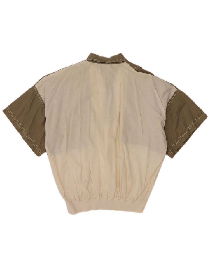Nouveau Fast Chemise pull à manches courtes pour hommes EU 48/50 kaki moyen colourblock