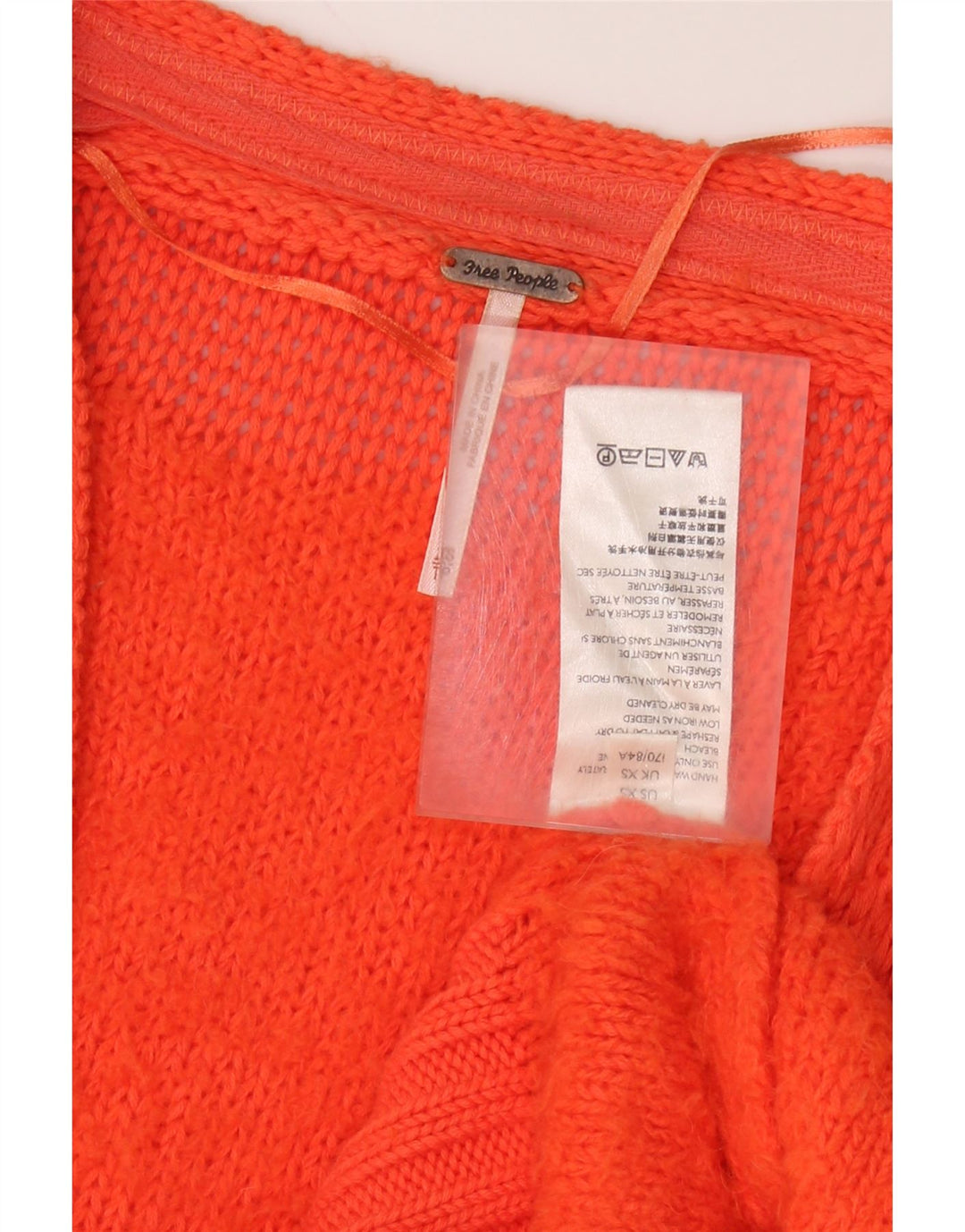 PEOPLE TREE Cardigan surdimensionné pour femme en coton orange UK 6 XS