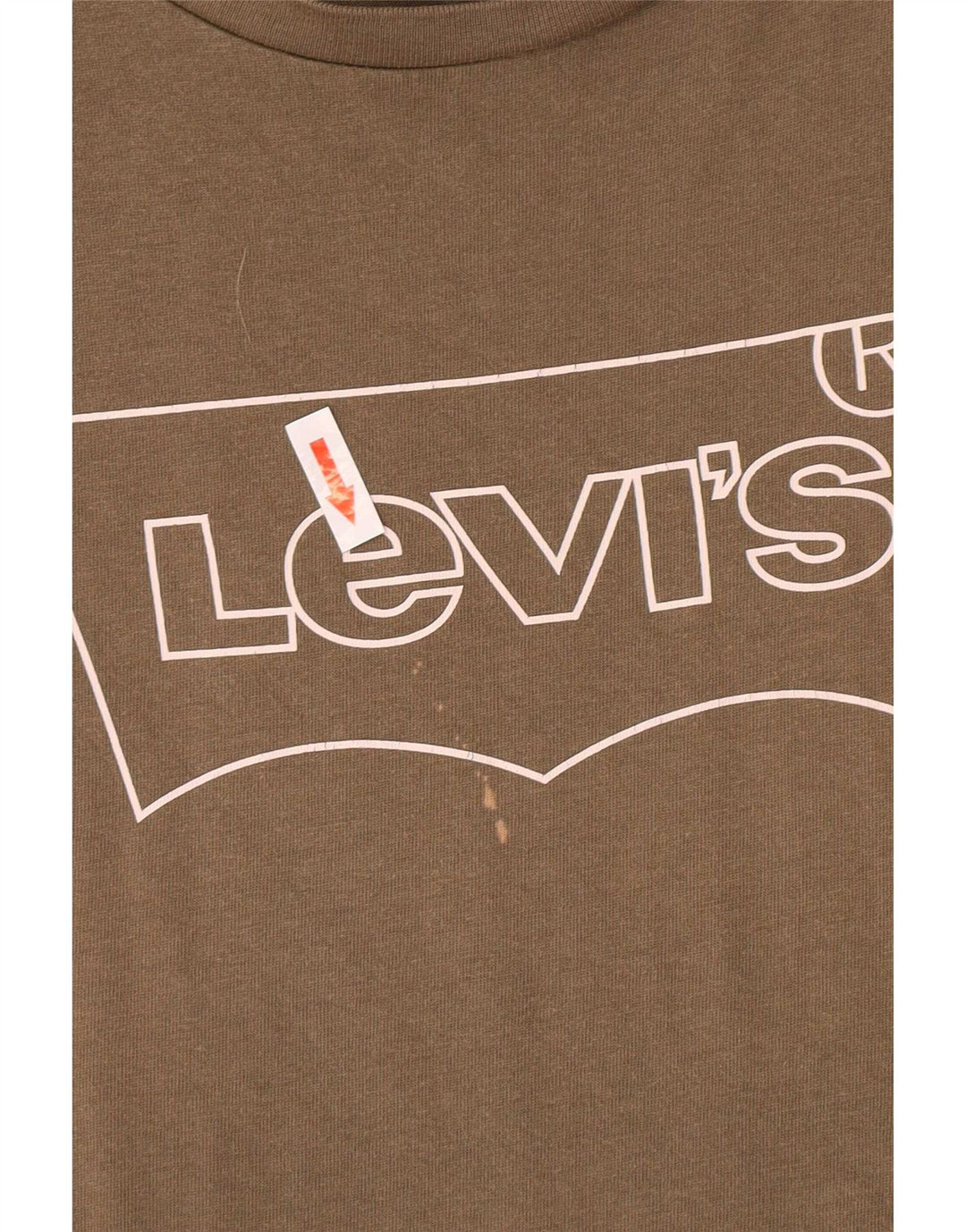 Levi's T-Shirt Graphique Femme UK 14 Kaki Moyen