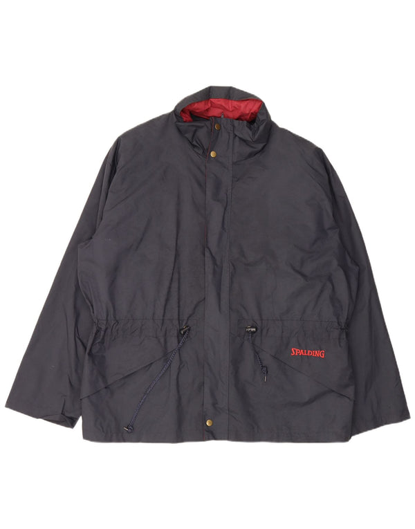 Spalding Veste de Pluie Homme UK 42 XL Bleu Marine Nylon
