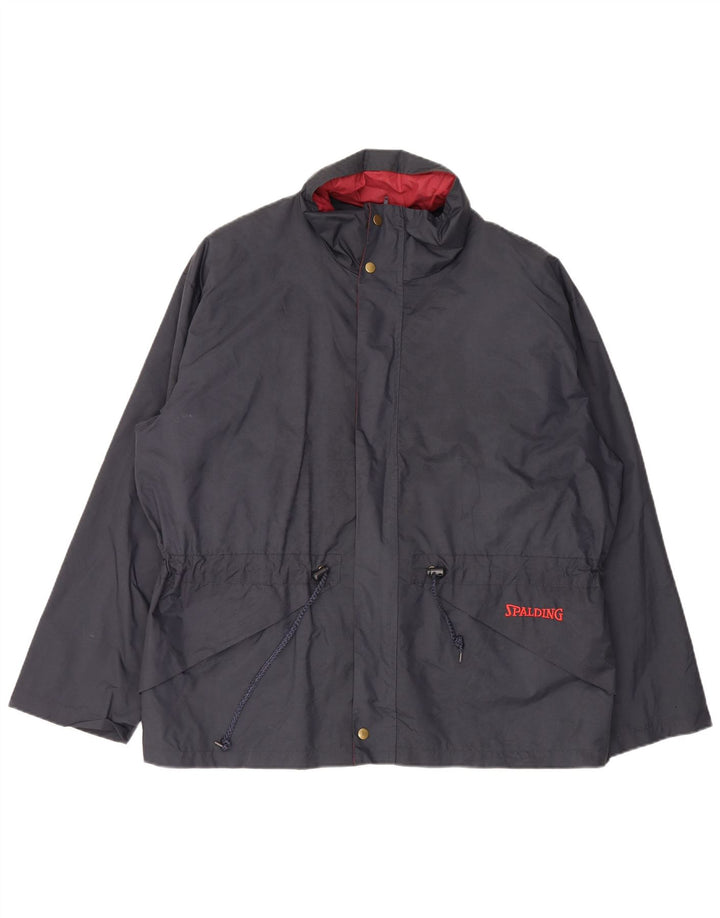 Spalding Veste de Pluie Homme UK 42 XL Bleu Marine Nylon
