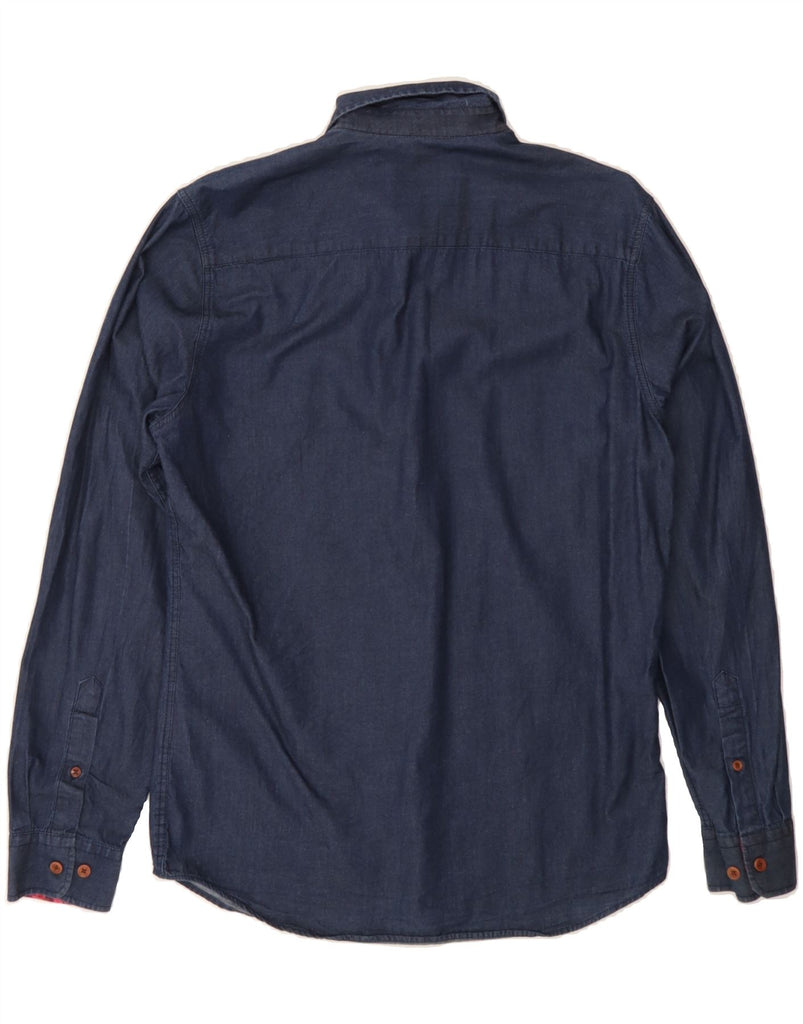 FERAUD Mens Denim Shirt Medium Navy Blue Cotton Vintage Feraud and Second-Hand Feraud from Messina Hembry 