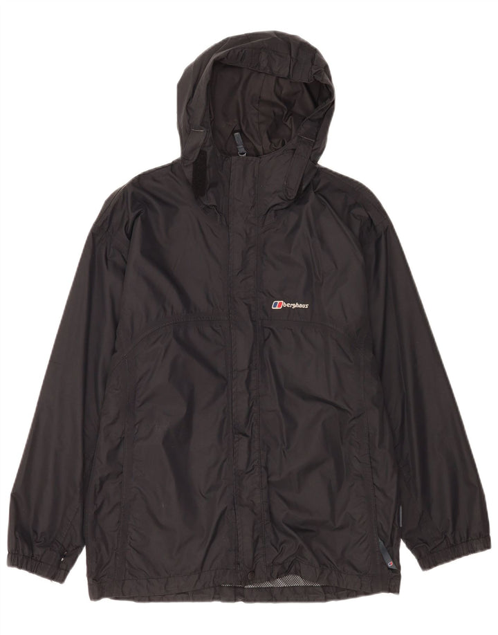 Berghaus Veste de Pluie à Capuche Garçon 11-12 Ans Nylon Noir