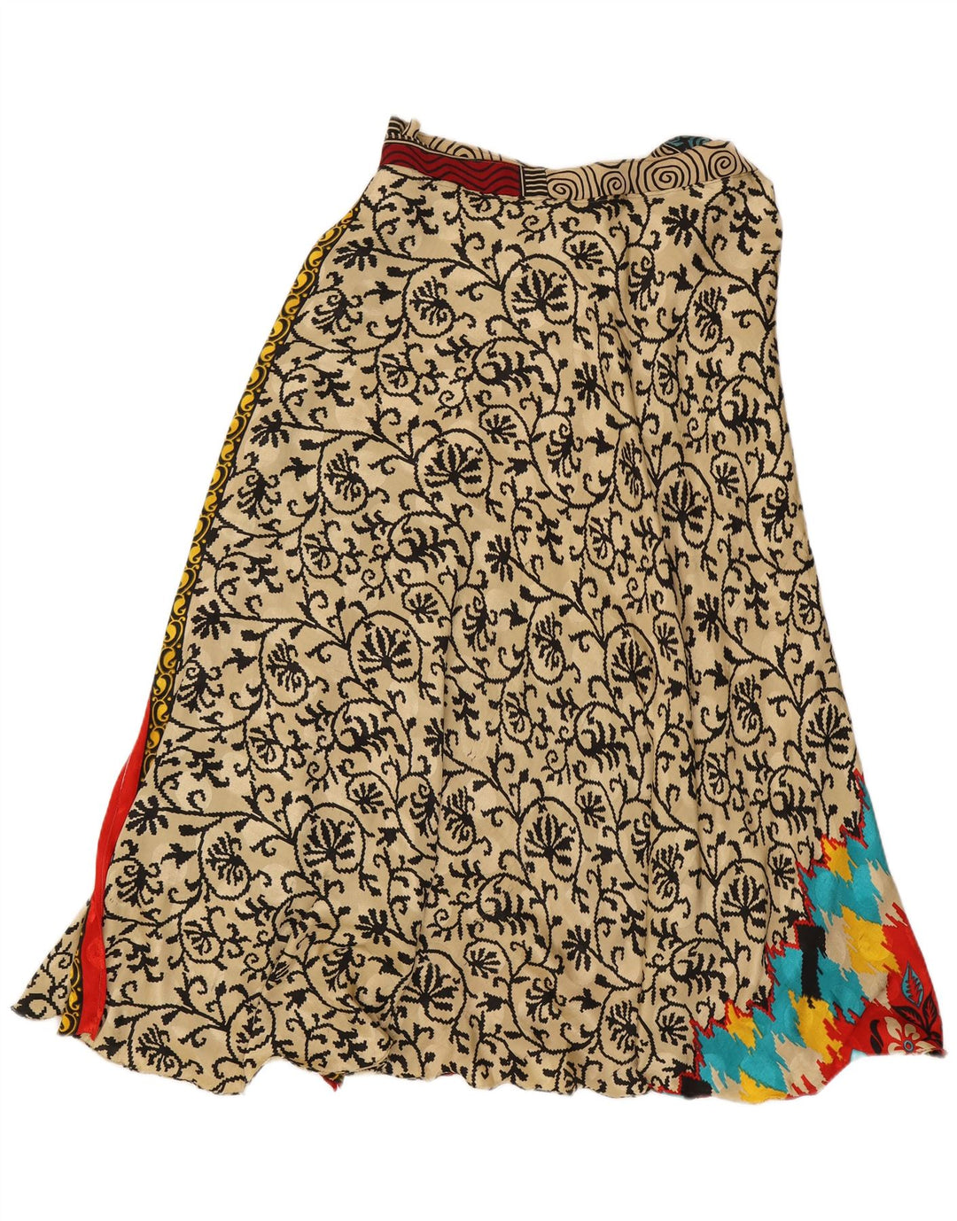 jupe portefeuille femme vintage W34 Grand patchwork multicolore