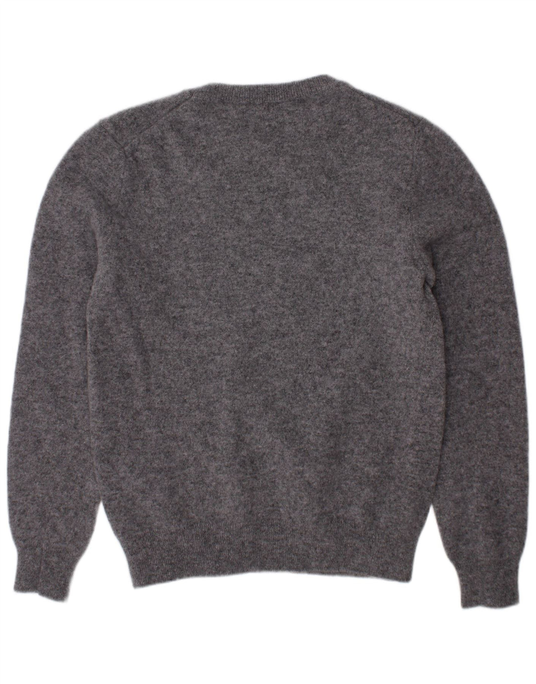 BENETTON Pull ras du cou fille 9-10 ans gris laine mérinos
