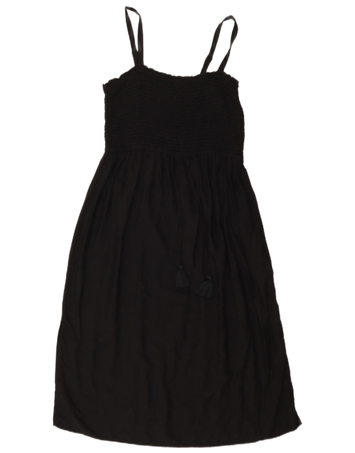 Marks & Spencer Robe Slip pour Femme UK 16 Grande Viscose Noire