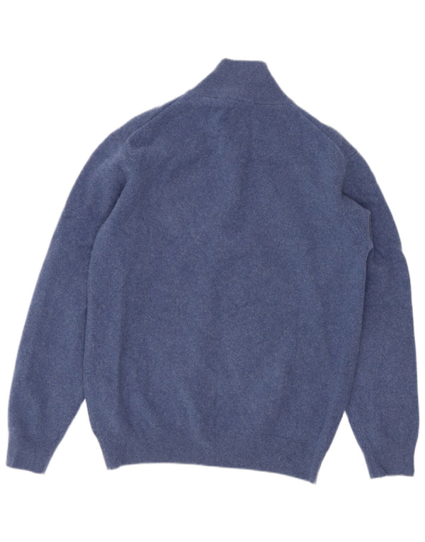 Gant Pull col zippé pour garçon 15-16 ans Large Bleu marine Laine