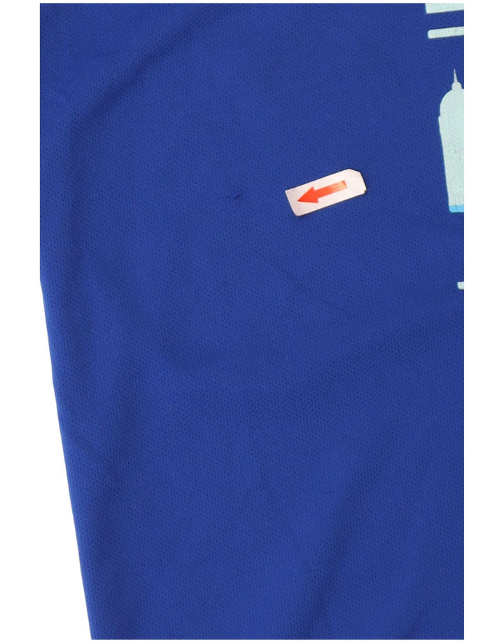 Asics T-Shirt London Graphic Homme Bleu Moyen Polyester
