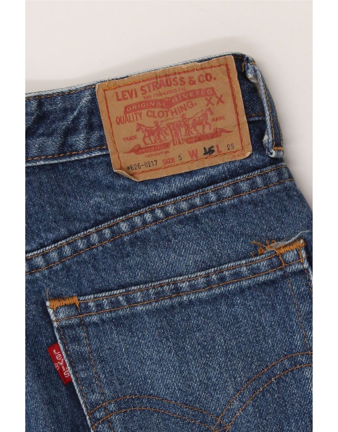 Jeans Taille Haute pour Femmes Levi's W25 L29 Bleu