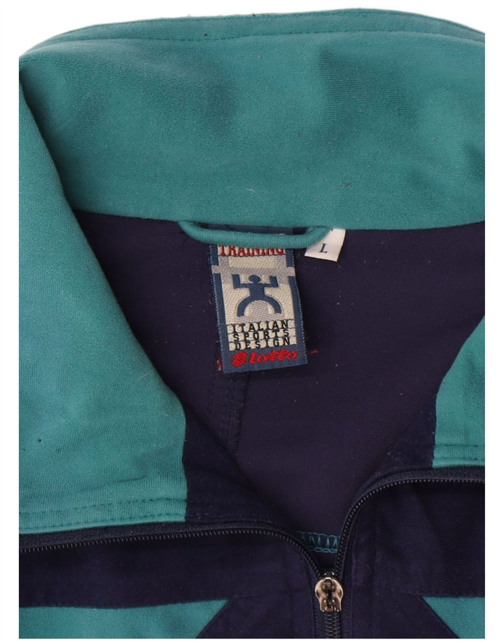 Lotto Veste de Survêtement Graphique pour Homme Large Bleu Marine Colorblock