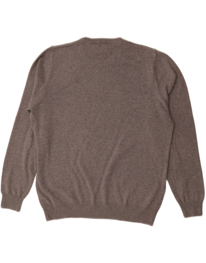 MARKS & SPENCER Pull à col rond pour homme en coton gris Taille L