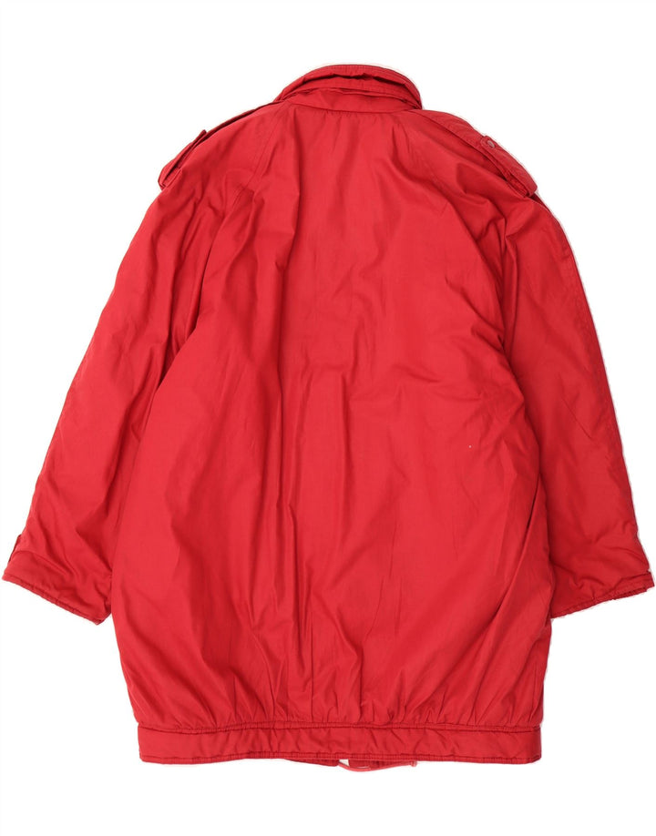 VINTAGE Womens Oversized Military Windbreaker Coat EU 42 Large Red Vintage Vintage and Second-Hand Vintage from Messina Hembry 