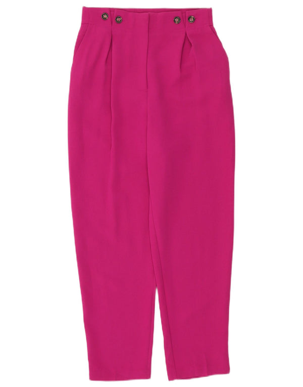 Topshop Pantalon court taille haute pour femme UK 8 Small W26 L25 Rose