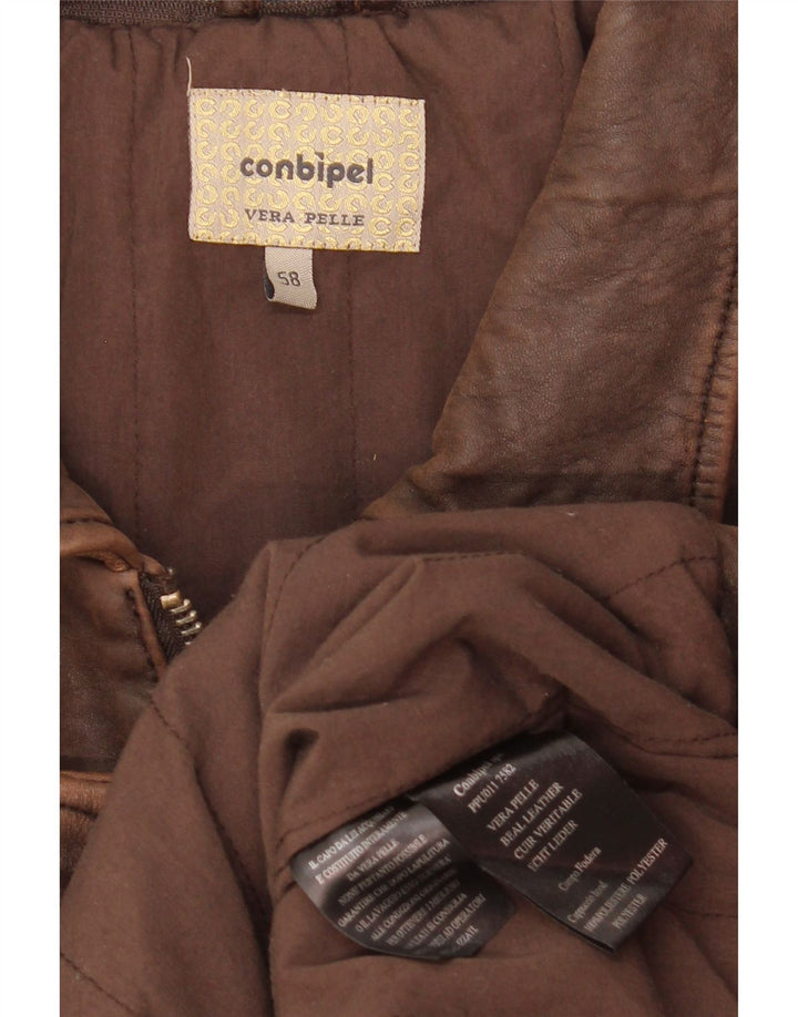 Conbipel Veste en Cuir Homme IT 58 2XL Cuir Marron