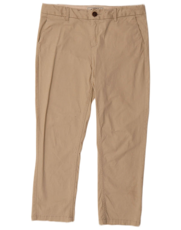 Fat Face Pantalon court pour femme UK 12 Medium W32 L24 Coton beige
