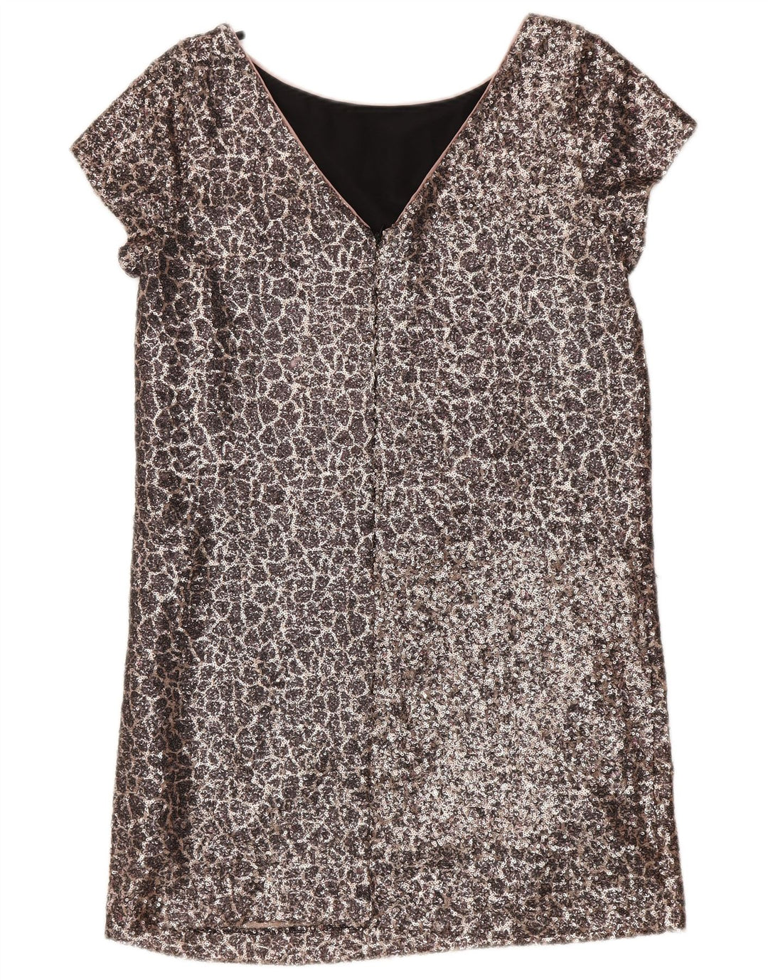 Next Robe droite à paillettes pour femme UK 42 Nylon argenté moyen