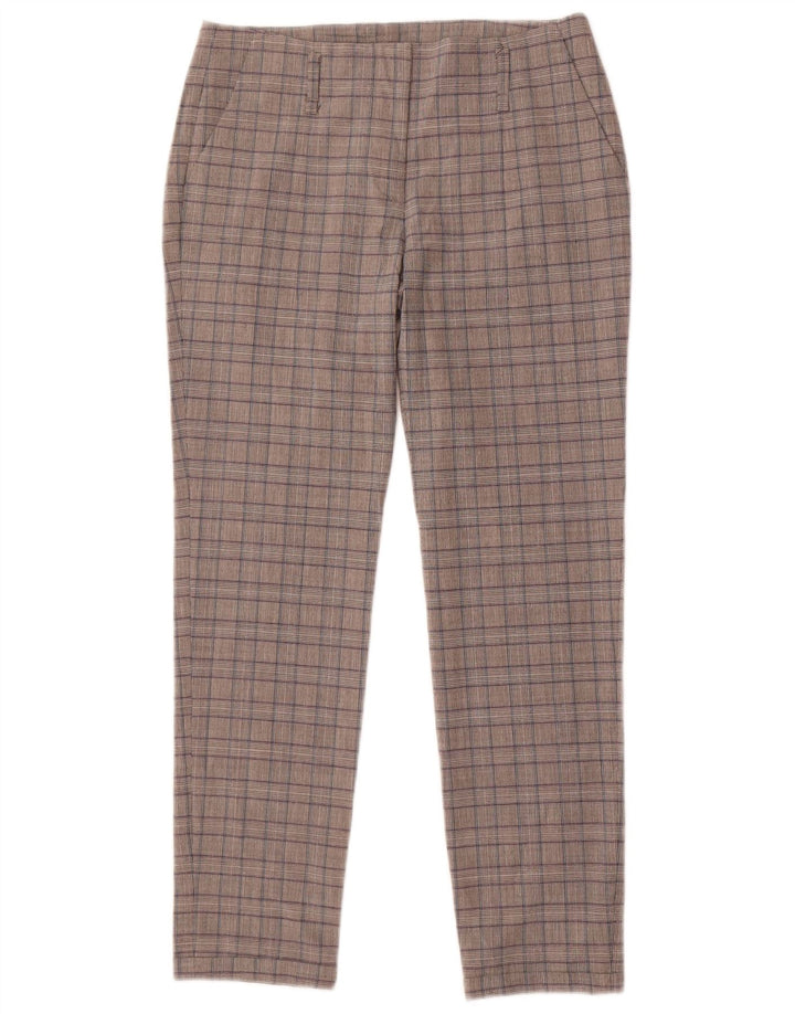 Zara Pantalon Chino Slim Femme Petit W26 L27 Gris Carreaux
