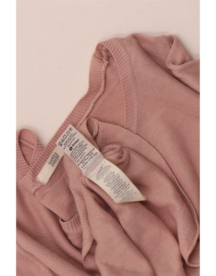 Marks & Spencer Robe tunique pour femme UK 10 Petit acrylique rose