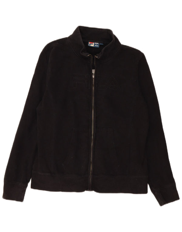 Fila Veste de survêtement graphique pour femme UK 18 XL Noir Coton
