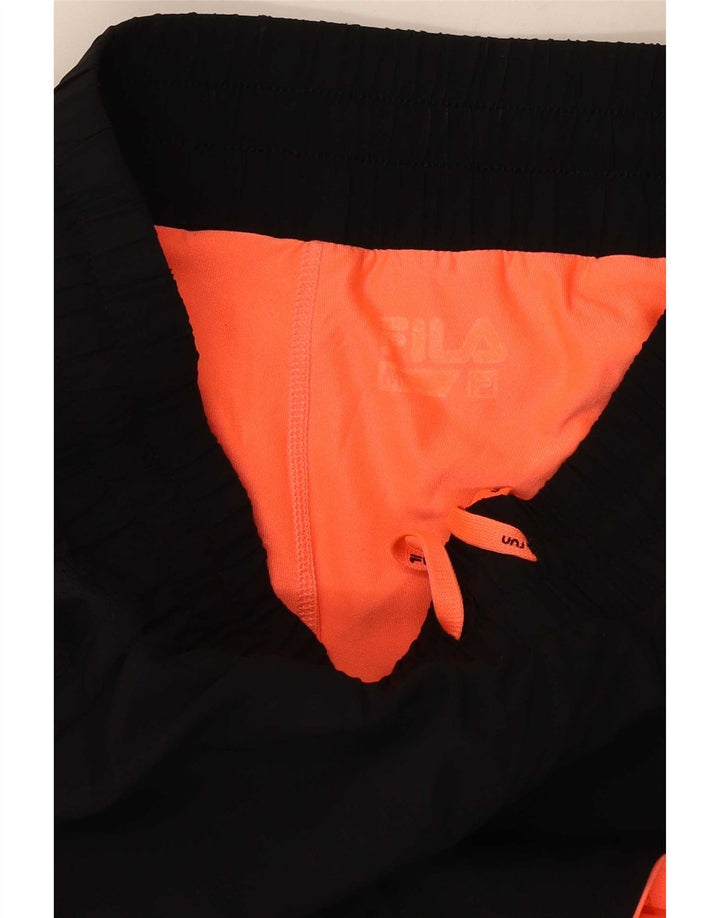 Fila Short de sport graphique pour femme UK 12 Noir moyen