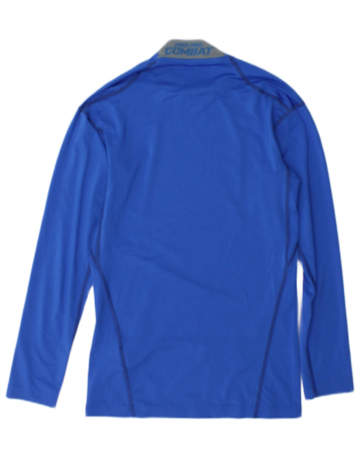 Nike Haut Dri Fit Homme Manches Longues Petit Bleu Polyester
