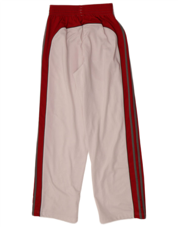 Adidas Pantalon de survêtement pour femme UK 8 Small Blanc Colorblock Polyester