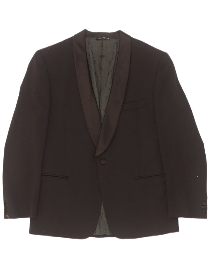 Roberta di Camerino Veste Blazer 1 Bouton Homme IT 52 XL Laine Noire